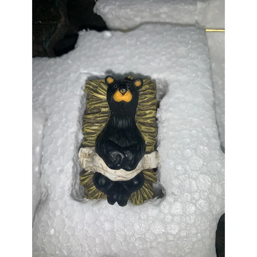 Big Sky Carvers Beartivity Black Bear Nativity Set 50410 Rustic Christmas Decor